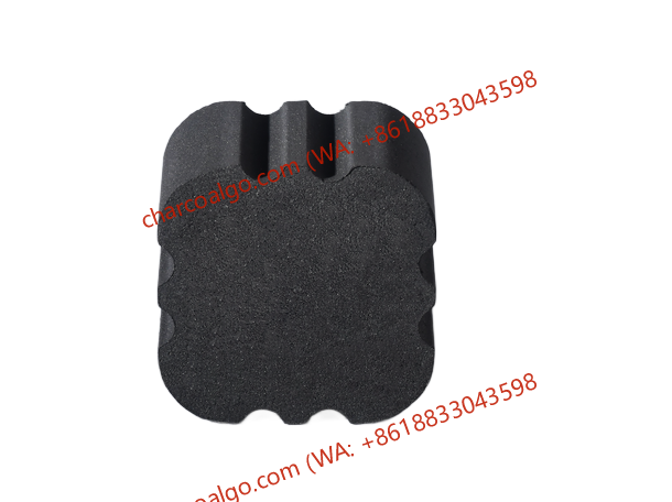 50*50*40mm Block Quick-Burning Charcoal, Fully Burning, Black Fruit Wood AA554-SBQ